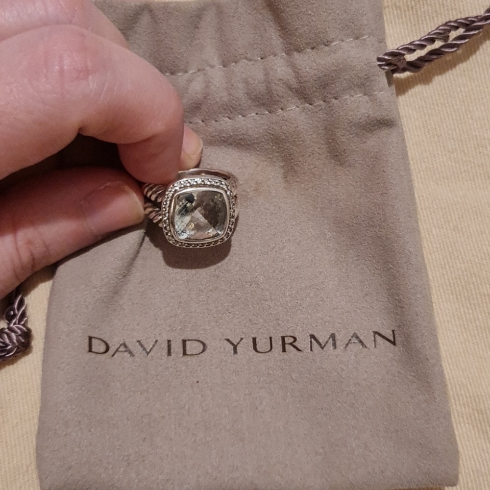 Authentic David Yurman Albion Prasiolete Ring 11mm